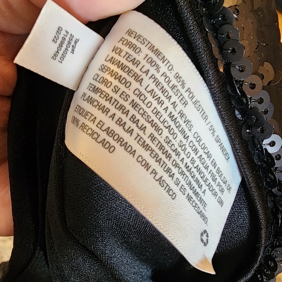 NWT Future Collective black sequin stretch flare pants.  Women's size 20W/22W - Picture 11 of 16